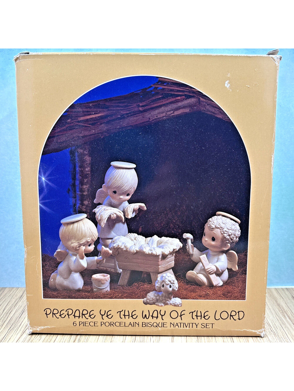 Precious Moments E0508 "Prepare Ye The Way Of The Lord” 6 Piece Nativity-1983